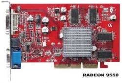 Radeon 9550 Построен на RV350, являющем собой урезку R350(9800/9800Pro)